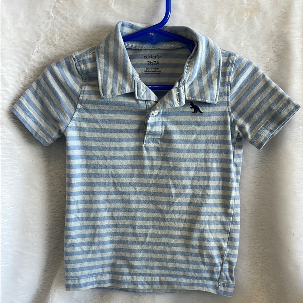 Carter's Blue Striped Kids Polo Shirt